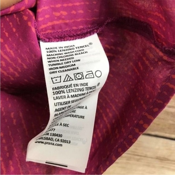 Prana Off Shoulder Blouse Pink Orange Size S - Picture 7 of 7